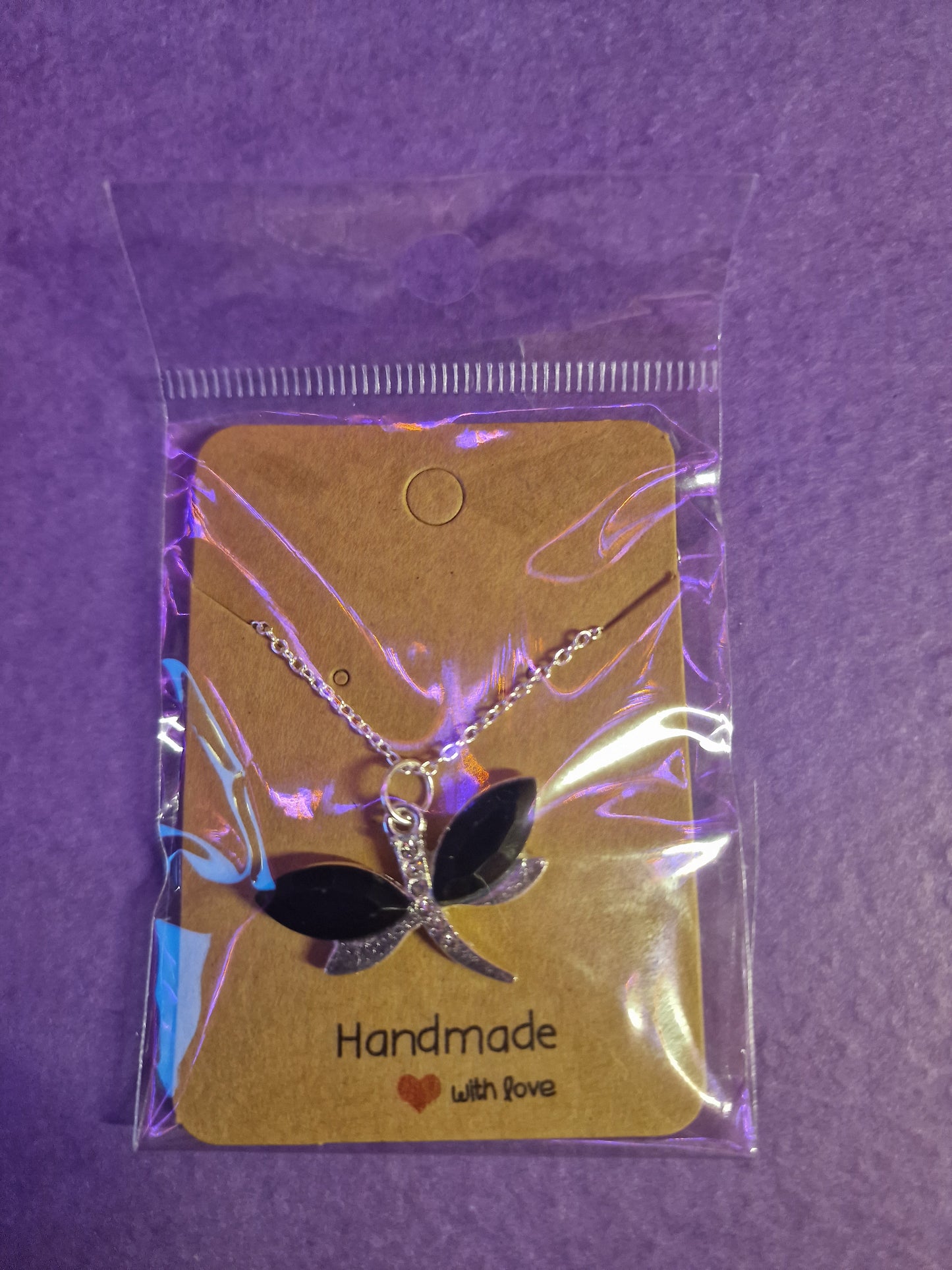 Dragonfly Necklace (Black)
