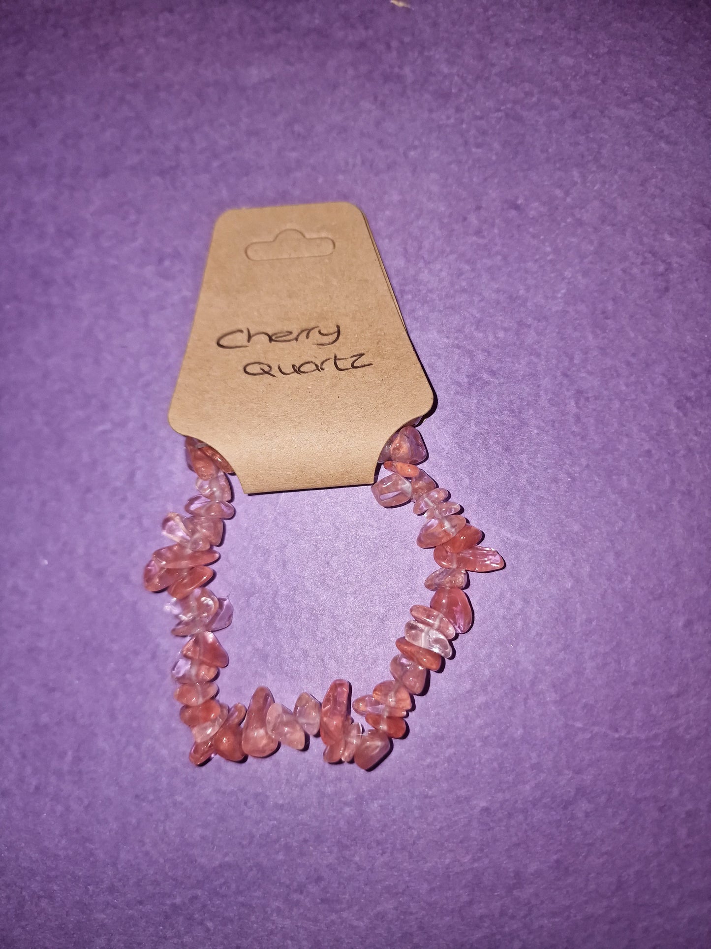 Cherry Quartz Crystal Bracelet