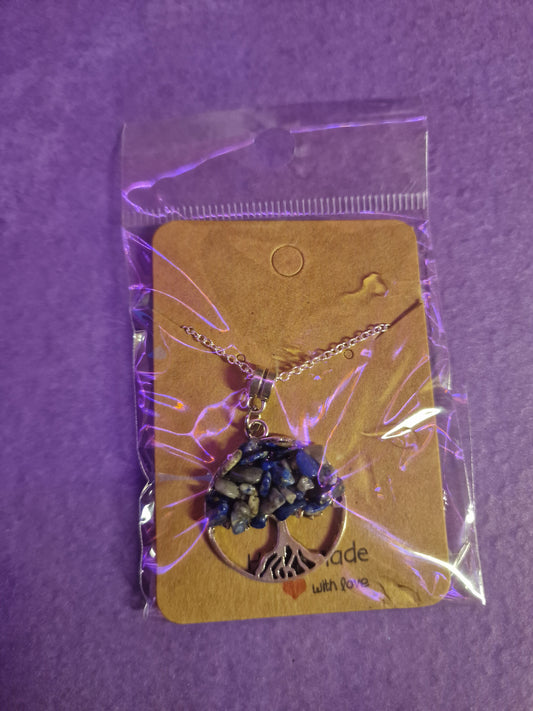 Lapis Lazuli Tree of Life Necklace