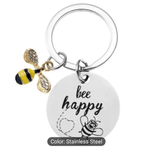 Bee Happy Keyring