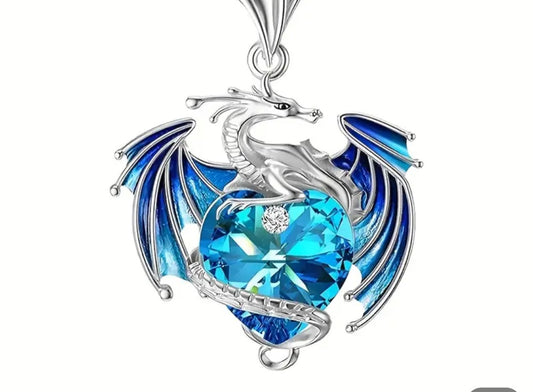 Dragon Necklace (Blue)