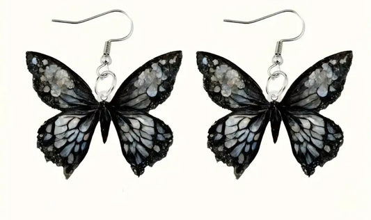 Black Butterfly Earrings