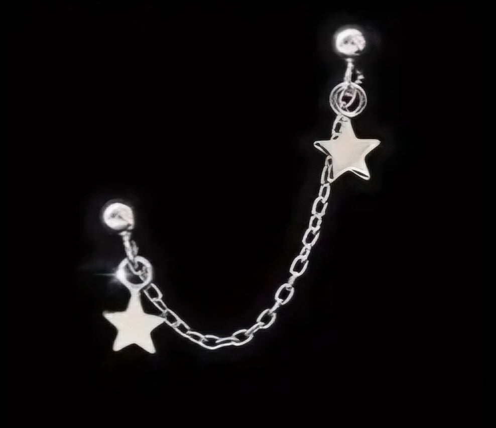 Double Star Stud Earring