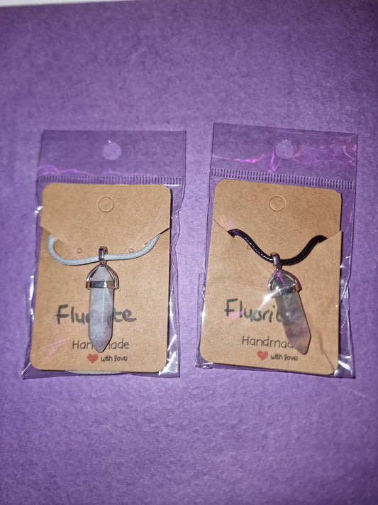 Fluorite Necklace (grey)