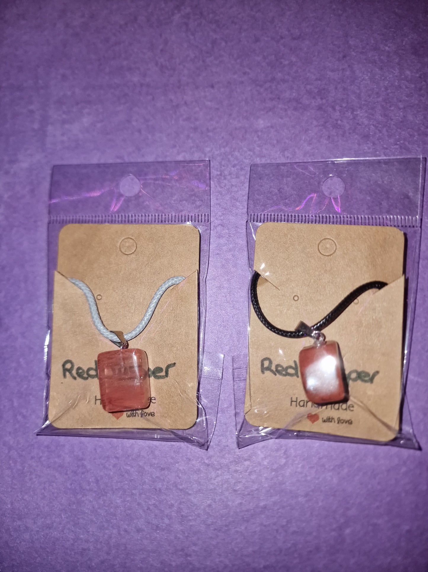 Red Jasper Necklace (grey)